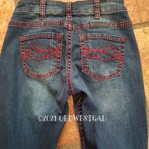 Cowgirl Tuff Edgy Red Bootcut Jeans